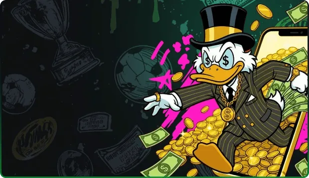 CashoBet crypto casino: eend die munten en biljetten uitstrooit